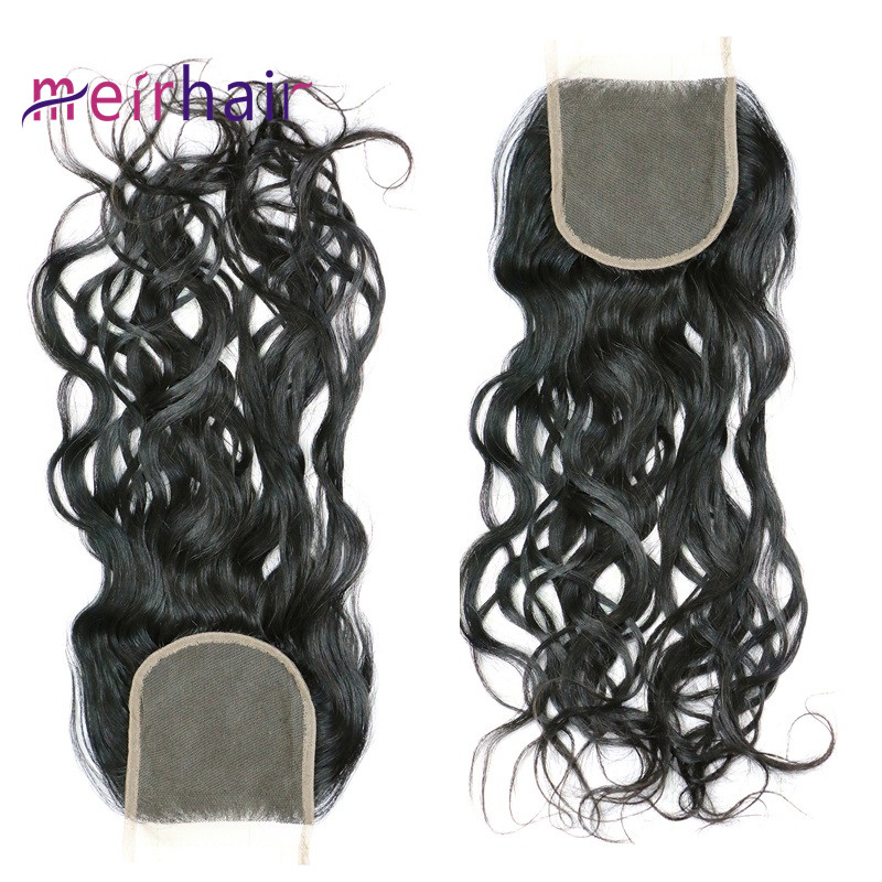 Brazilian Hair Natural Wave Lace Closure Free Middle Three Part